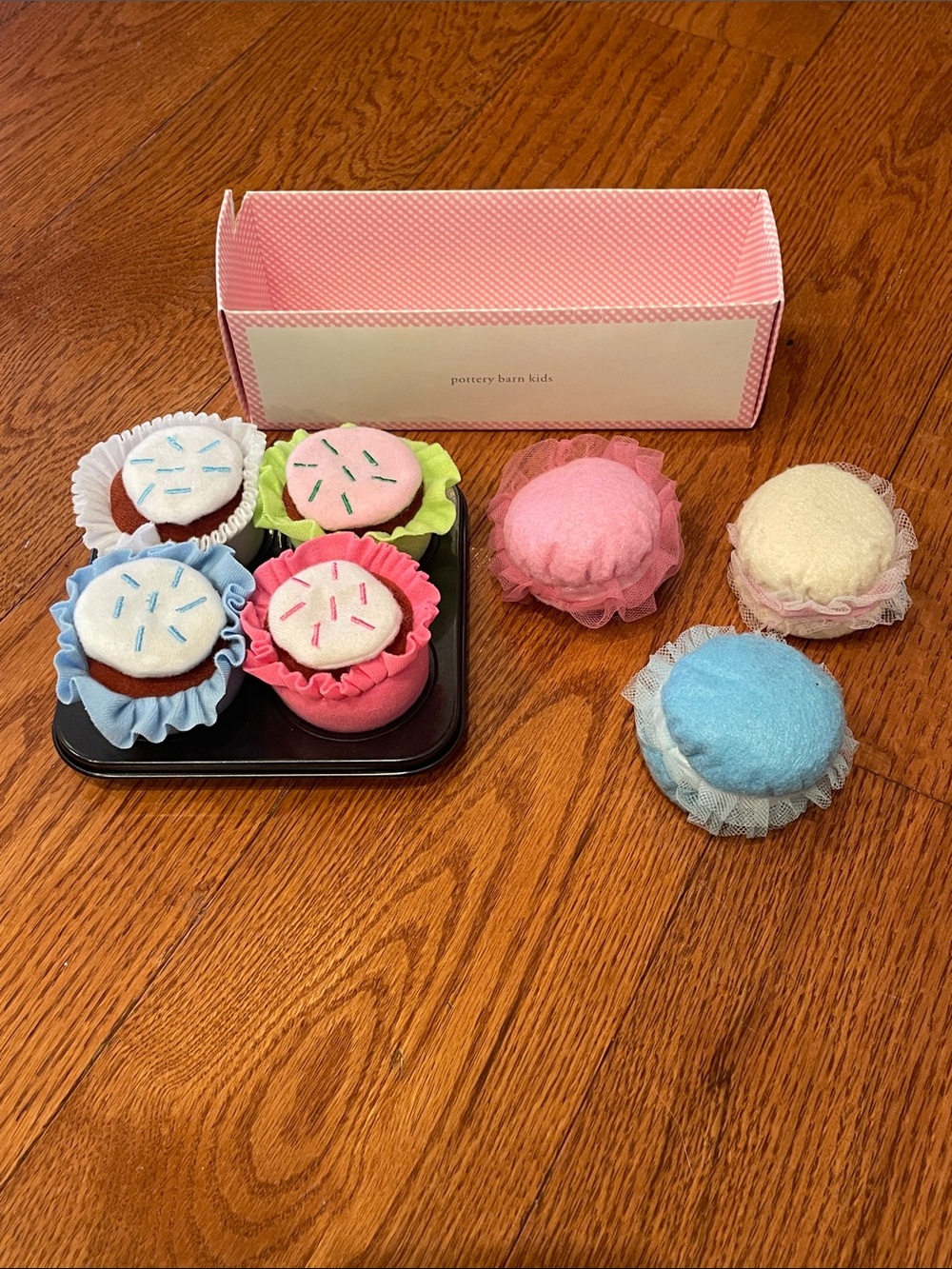 Pottery Barn Kids Cupcake Play Food Set and Macarons